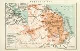 Buenos - Aires historischer Stadtplan Karte Lithographie ca. 1892