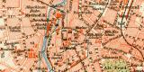 Chemnitz historischer Stadtplan Karte Lithographie ca. 1892