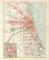 Chicago Stadtplan Lithographie 1892 Original der Zeit