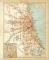 Chicago Stadtplan Lithographie 1896 Original der Zeit