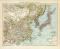 China Korea Japan Karte Lithographie 1892 Original der Zeit