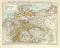Politische Übersichtskarte des Deutschen Reiches historische Landkarte Lithographie ca. 1896