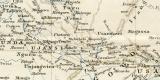 Deutsch Ostafrika Karte Lithographie 1892 Original der Zeit
