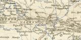 Deutsch - Ostafrika historische Landkarte Lithographie ca. 1896