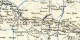 Deutsch - Ostafrika historische Landkarte Lithographie ca. 1898