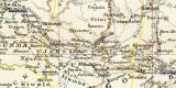 Deutsch - Ostafrika historische Landkarte Lithographie ca. 1900