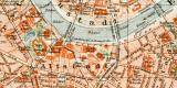 Dresden historischer Stadtplan Karte Lithographie ca. 1896
