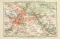 Dresden und weitere Umgebung historischer Stadtplan Karte Lithographie ca. 1897