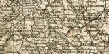 England und Wales historische Landkarte Lithographie ca. 1896