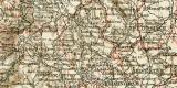 England und Wales historische Landkarte Lithographie ca. 1898