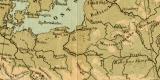 Europa physikalisch Karte Lithographie 1897 Original der...