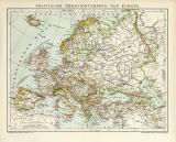 Politische Übersichtskarte von Europa historische...