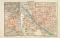 Florenz historischer Stadtplan Karte Lithographie ca. 1896