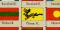 Flaggen der Seestaaten historische Bildtafel Chromolithographie ca. 1894