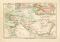 Reich Alexander des Gro&szlig;en historische Landkarte Lithographie ca. 1910