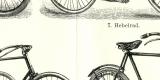 Fahrrad historische Bildtafel Holzstich ca. 1902