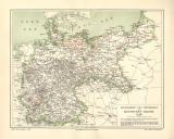 Farbig lithographierte Karte der Staatsbahnen und...