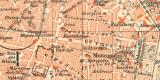 Athen historischer Stadtplan Karte Lithographie ca. 1904