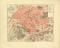 Athen historischer Stadtplan Karte Lithographie ca. 1906