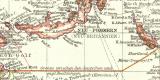 Kaiser Wilhelm Land Bismarck Archipel historische Landkarte Lithographie ca. 1910