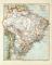 Brasilien historische Landkarte Lithographie ca. 1908