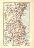 Brasilien Süd historische Landkarte Lithographie ca....