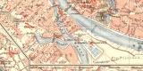 Bremen historischer Stadtplan Karte Lithographie ca. 1906