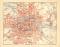 Breslau historischer Stadtplan Karte Lithographie ca. 1904