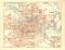 Breslau historischer Stadtplan Karte Lithographie ca. 1907