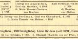 Adelsgeschlecht der Bourbonen historischer Buchdruck ca. 1910