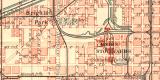 Chicago historischer Stadtplan Karte Lithographie ca. 1906