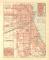 Chicago historischer Stadtplan Karte Lithographie ca. 1906