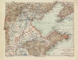 Provinzen Tschi-Li Schan-Tung historische Landkarte...
