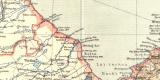 Provinzen Tschi-Li Schan-Tung historische Landkarte Lithographie ca. 1906