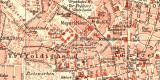 Oslo Christiania historischer Stadtplan Karte...