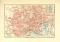 Oslo Christiania historischer Stadtplan Karte Lithographie ca. 1908