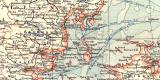 D&auml;nemark historische Landkarte Lithographie ca. 1905