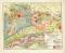 Deutschland geologisch historische Landkarte Lithographie ca. 1906