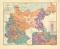 Konfessionen Deutsches Reich historische Landkarte Lithographie ca. 1904