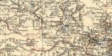 Deutsch Ostafrika historische Landkarte Lithographie ca. 1908