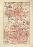 Dortmund historischer Stadtplan Karte Lithographie ca. 1906