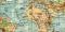 Erdkarte in Mercators Projektion historische Landkarte Lithographie ca. 1905