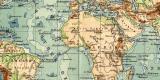 Erdkarte in Mercators Projektion historische Landkarte...