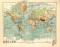 Erdkarte in Mercators Projektion historische Landkarte Lithographie ca. 1907