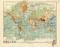 Erdkarte in Mercators Projektion historische Landkarte Lithographie ca. 1908