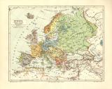 Europa Politische &Uuml;bersicht historische Landkarte...