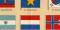 Flaggen I. International historischer Druck Chromolithographie ca. 1908