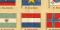 Flaggen I. International historischer Druck Chromolithographie ca. 1918