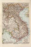 Französisch Indochina historische Landkarte...