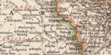Französisch Indochina historische Landkarte Lithographie ca. 1904